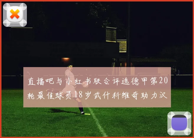 直播吧与小红书联合评选德甲第20轮最佳球员18岁武什科维奇助力汉堡逼平拜仁